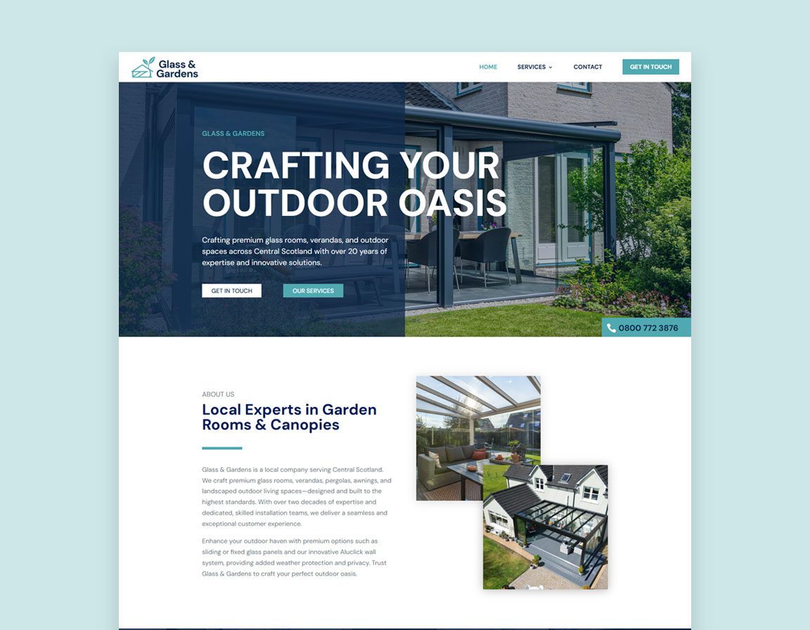 Glass and Gardens Website Glass and Gardens WebsiteGlass and Gardens Website