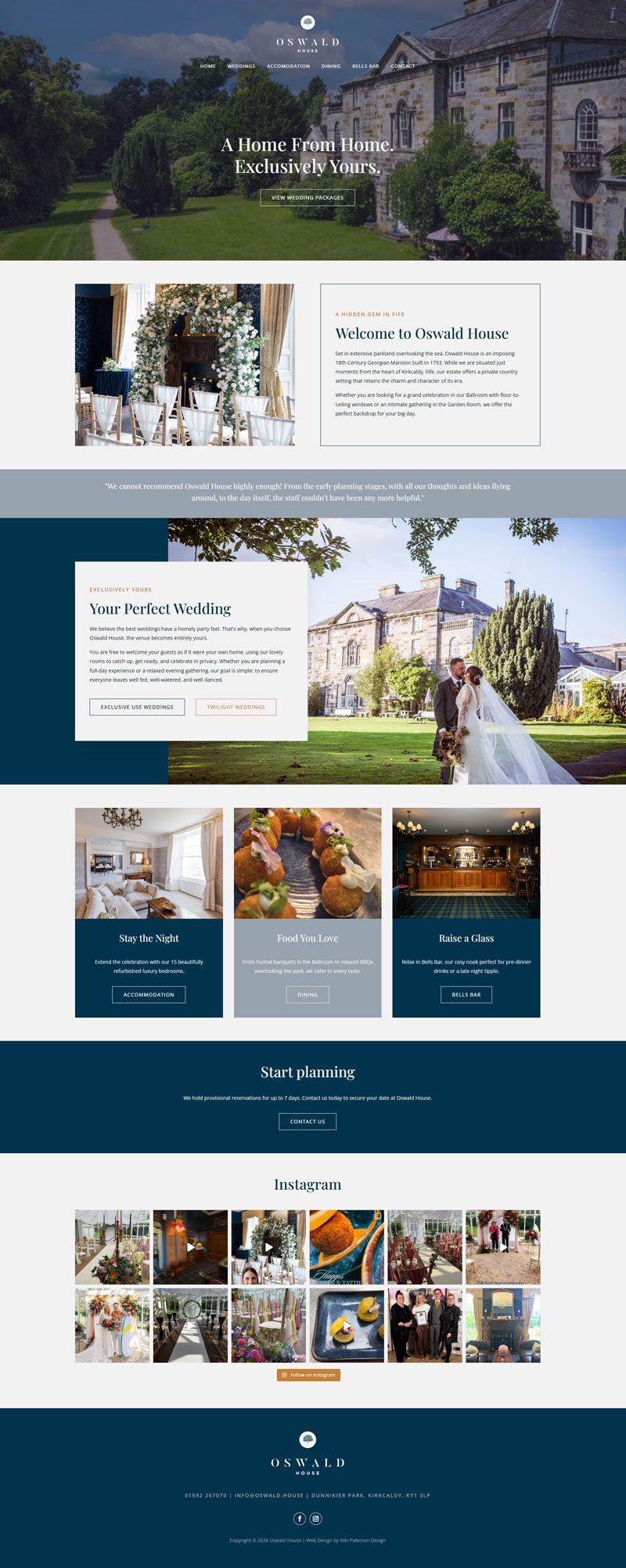 Oswald House Website Design