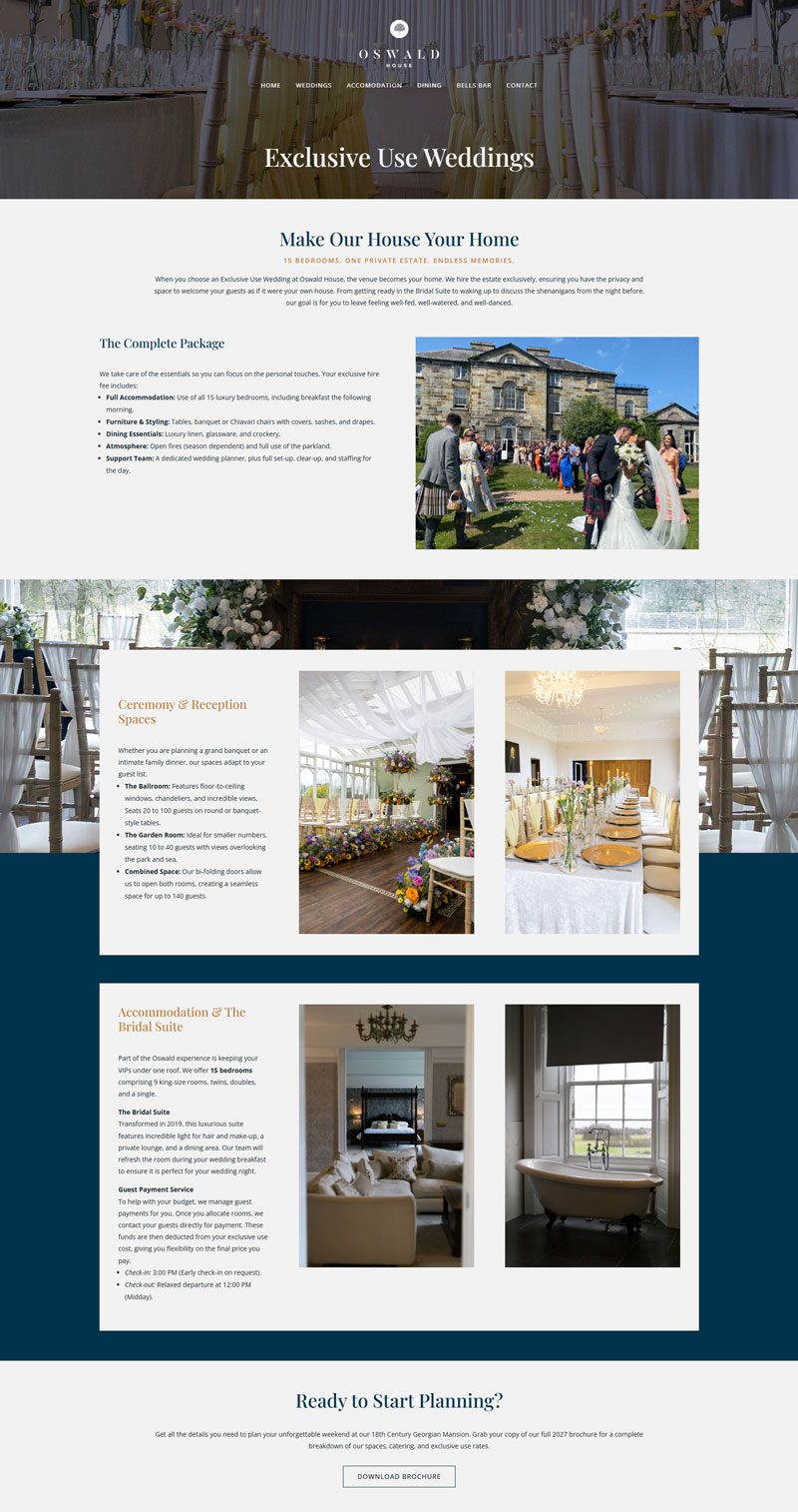 Oswald House Website Design