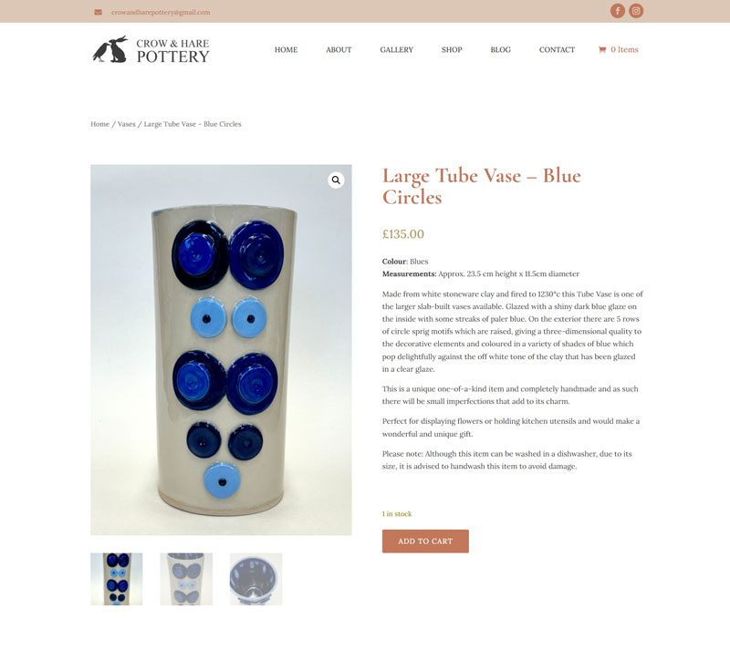 Crow and Hare Website Design